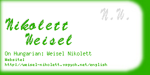 nikolett weisel business card